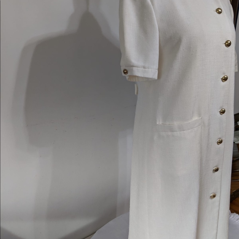 Patchington White Midi With Gold Buttons . - image 2